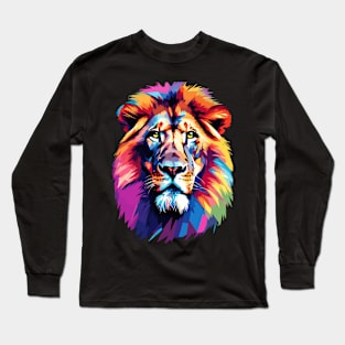 Majestic Lion Pop Art Long Sleeve T-Shirt